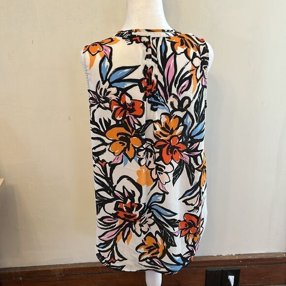 Pleione bold multicolored floral sleeveless blouse Size M EUC - Picture 5 of 10